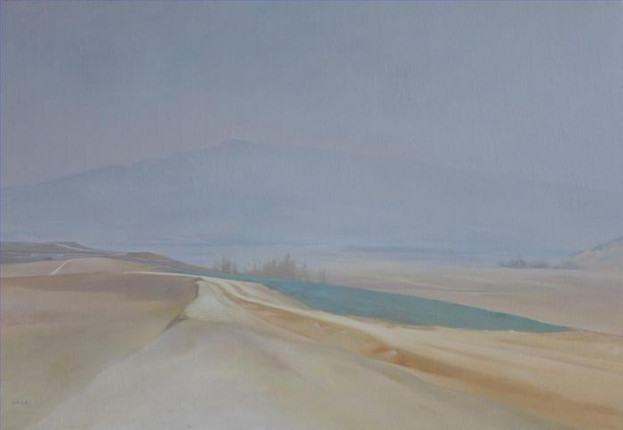 Yang Chunsheng Peinture à l'huile - La route vers la montagne