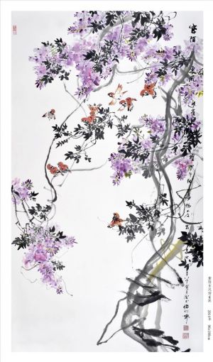 Yang Ruji œuvre - Peinture de fleurs et d'oiseaux dans le style traditionnel chinois 2