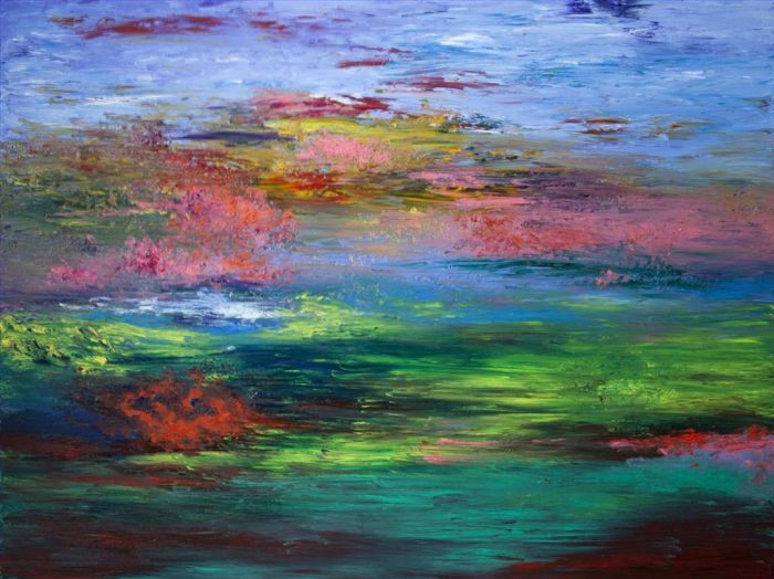 Yang Sushan Peinture à l'huile - Dans le nuage