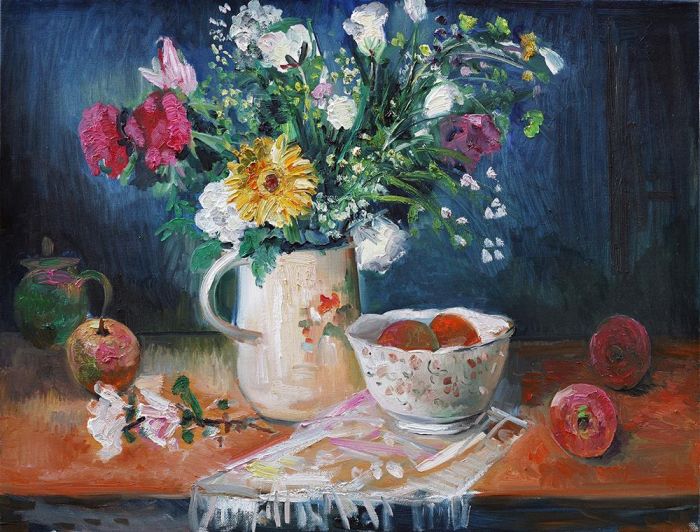 Yu Chen Peinture à l'huile - Fleurs et plantes