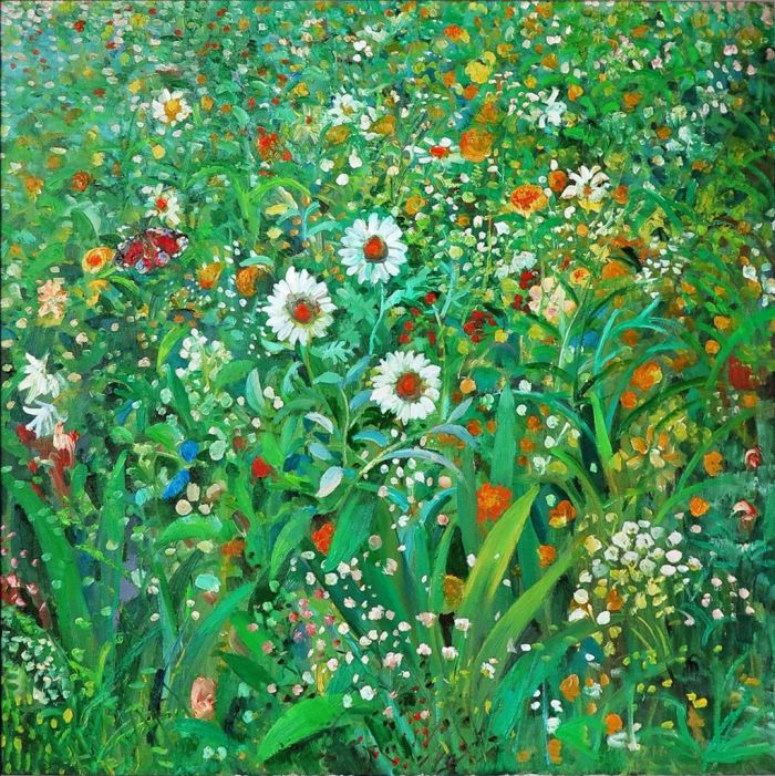 Yu Chen Peinture à l'huile - Fleurs