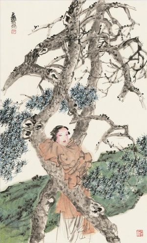 Art Chinois contemporaine - Peinture traditionnelle chinoise de belles femmes