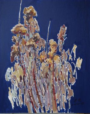 Peinture à l'huile contemporaine - Fleurs des vents
