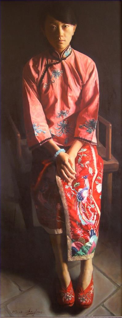 Zhang Hong Peinture à l'huile - Regard