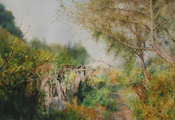 Zhang Qingping Types de peintures - Coucher de soleil à la fin de l'automne