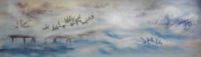 Zachary Chang Peinture à l'huile - Dispersion de cinq éléments 2