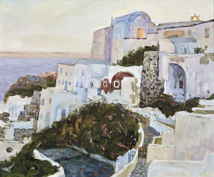 Zhang Zishen Peinture à l'huile - Paysage grec