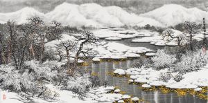 Zhao Chunqiu œuvre - Première neige à la fin de l'automne