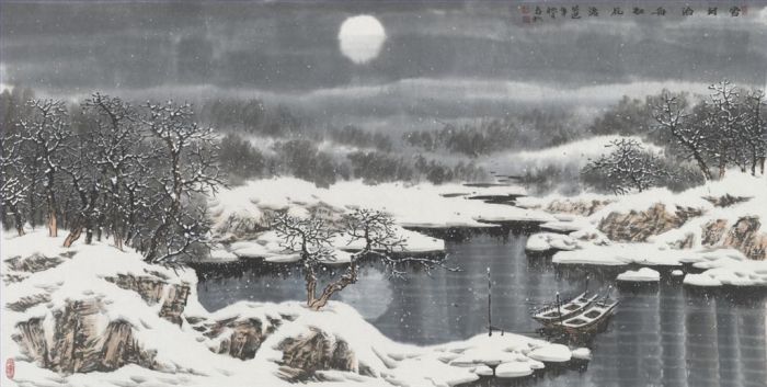 Zhao Chunqiu Types de peintures - Reposez-vous dans une nuit au clair de lune après la neige