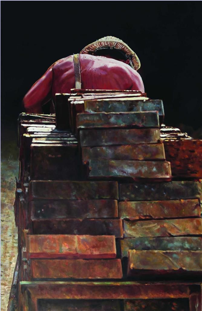 Zhao Heng Peinture à l'huile - Chantier de construction série 3