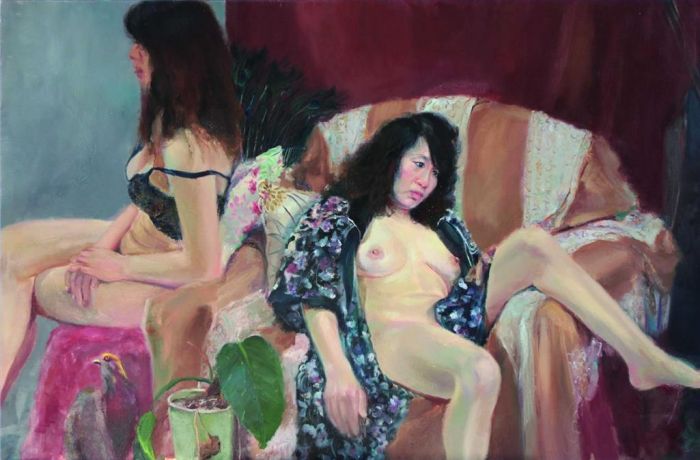 Zhao Heng Peinture à l'huile - Deux femmes nues