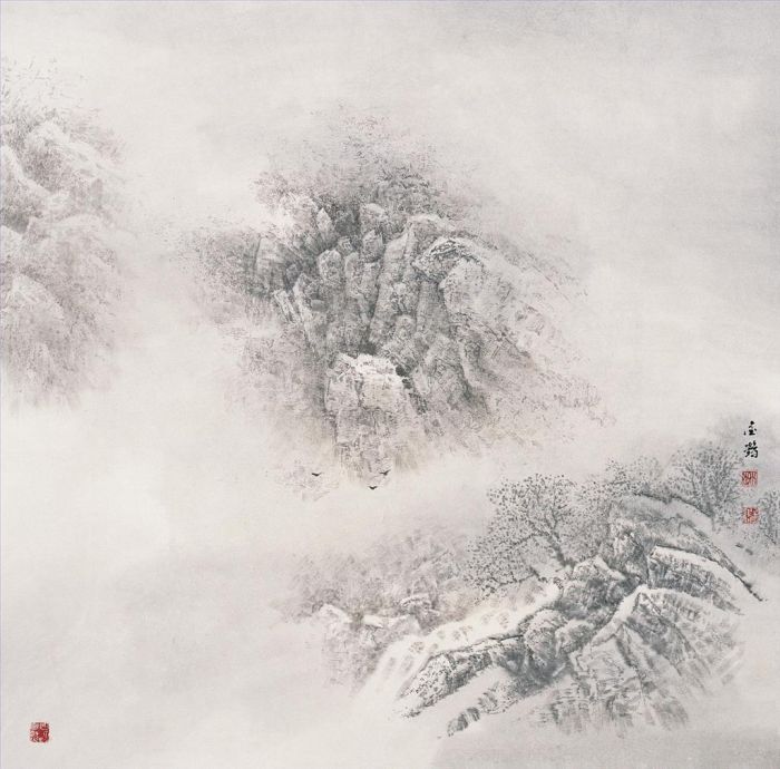Zhao Jinhe Types de peintures - Nuage sur des montagnes particulières