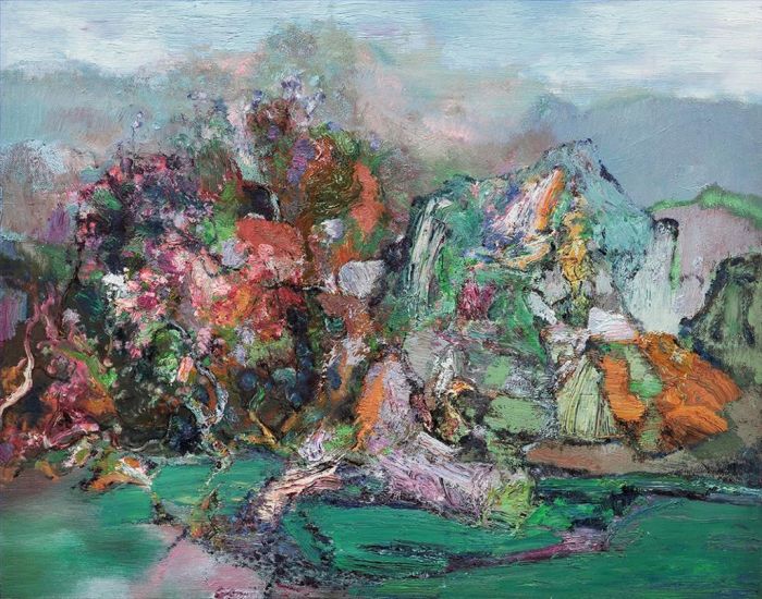 Zhou Maodong Peinture à l'huile - Paysage tranquille