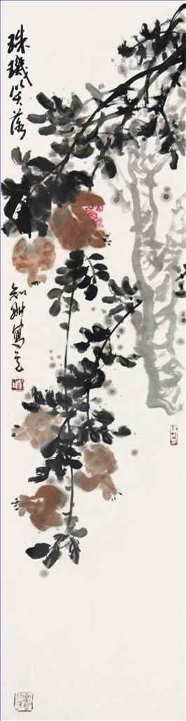 Zhao Zilin œuvre - Peinture de fleurs et d'oiseaux dans le style traditionnel chinois 2
