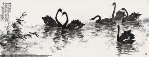Art Chinois contemporaine - Le lac des cygnes