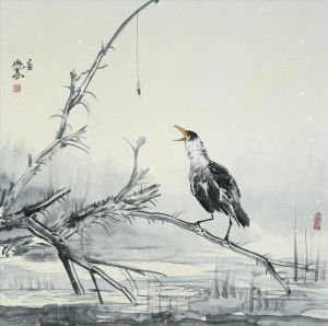 Zheng Guixi œuvre - Peinture de fleurs et d'oiseaux dans le style traditionnel chinois 7