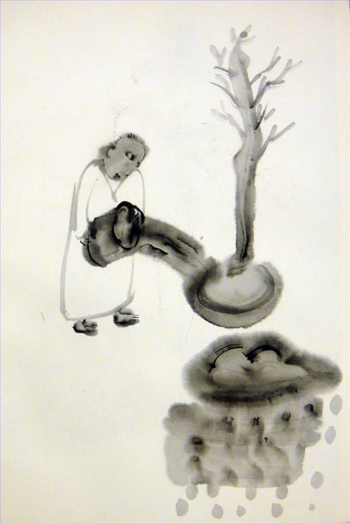 Zhou Qing Art Chinois - Plantation d'arbres