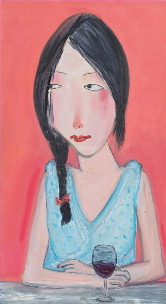 Zhou Qing Peinture à l'huile - Quand Mantou avait la trentaine