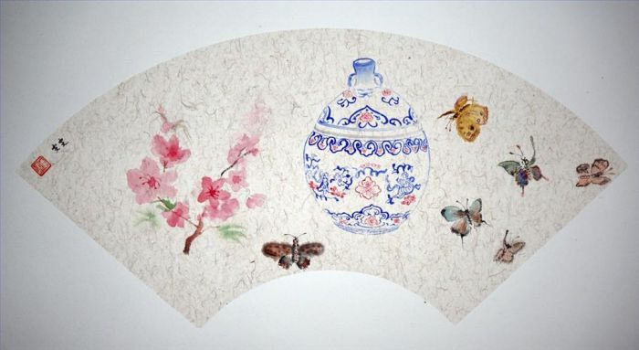 Zhou Wenwen Art Chinois - Ventilateur