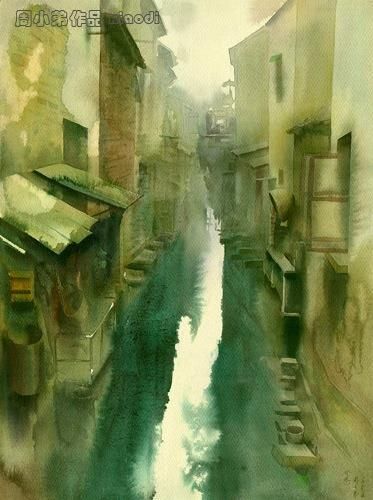 Zhou Xiaodi Types de peintures - Allée d'eau