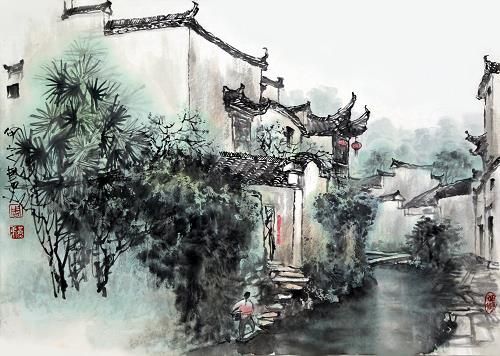 Zhou Yandi Art Chinois - Ménages à Pingshan