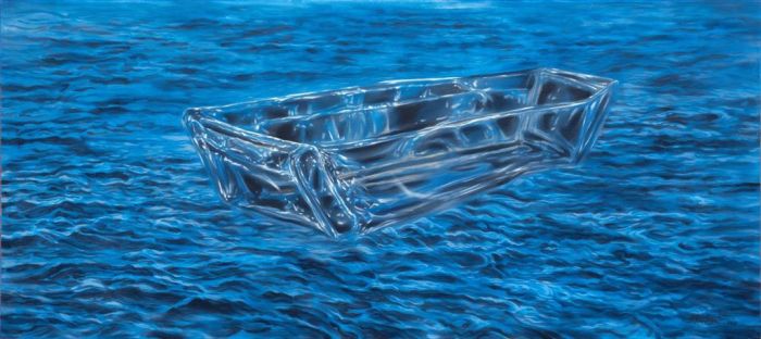 Zhu Hai Peinture à l'huile - À travers la mer