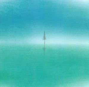Zhu Jian œuvre - Miroir gravitationnel de bleu et vert 5