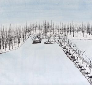 Zhu Jian œuvre - Neige sur les berges de la rivière cette année-là 2