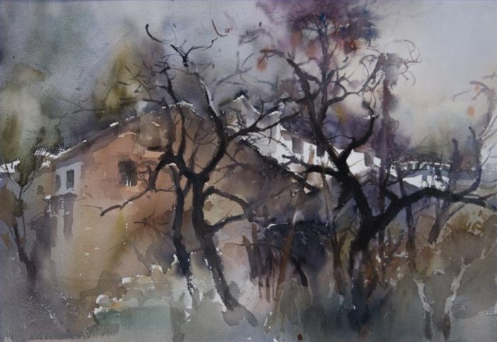 Zuo Jianhua Types de peintures - Pluie d'automne
