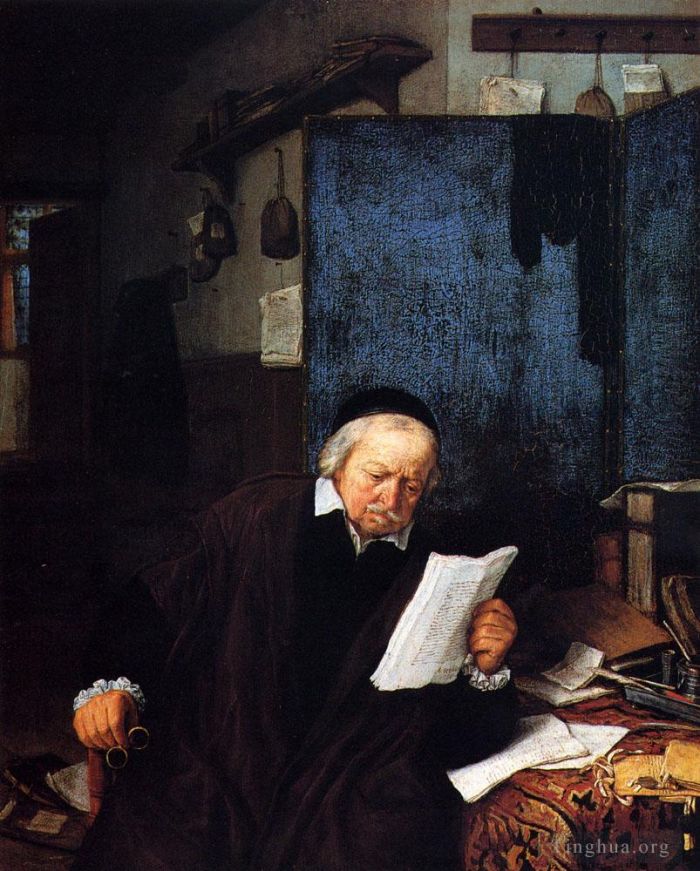 Adriaen van Ostade Peinture à l'huile - Avocat dans son étude