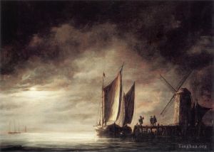 Aelbert Cuyp œuvres - Peintre de paysages marins au clair de lune Aelbert Cuyp