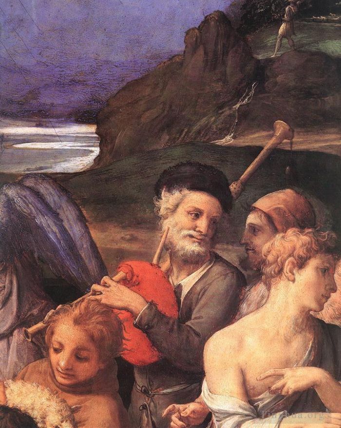Agnolo di Cosimo Peinture à l'huile - Adoration des bergers