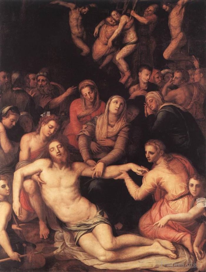 Agnolo di Cosimo Peinture à l'huile - Déposition