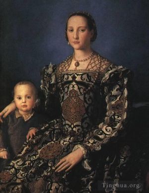 Agnolo di Cosimo œuvres - Eléonore de Tolède et son fils