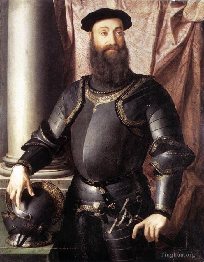 Agnolo di Cosimo Peinture à l'huile - Portrait de Stefano IV Colonna