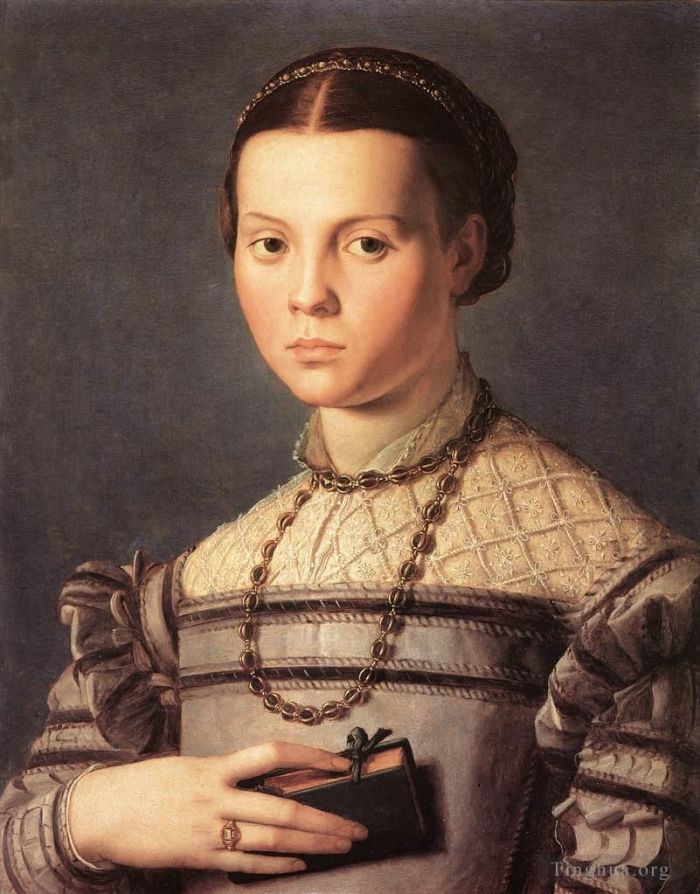 Agnolo di Cosimo Peinture à l'huile - Portrait d'une jeune fille