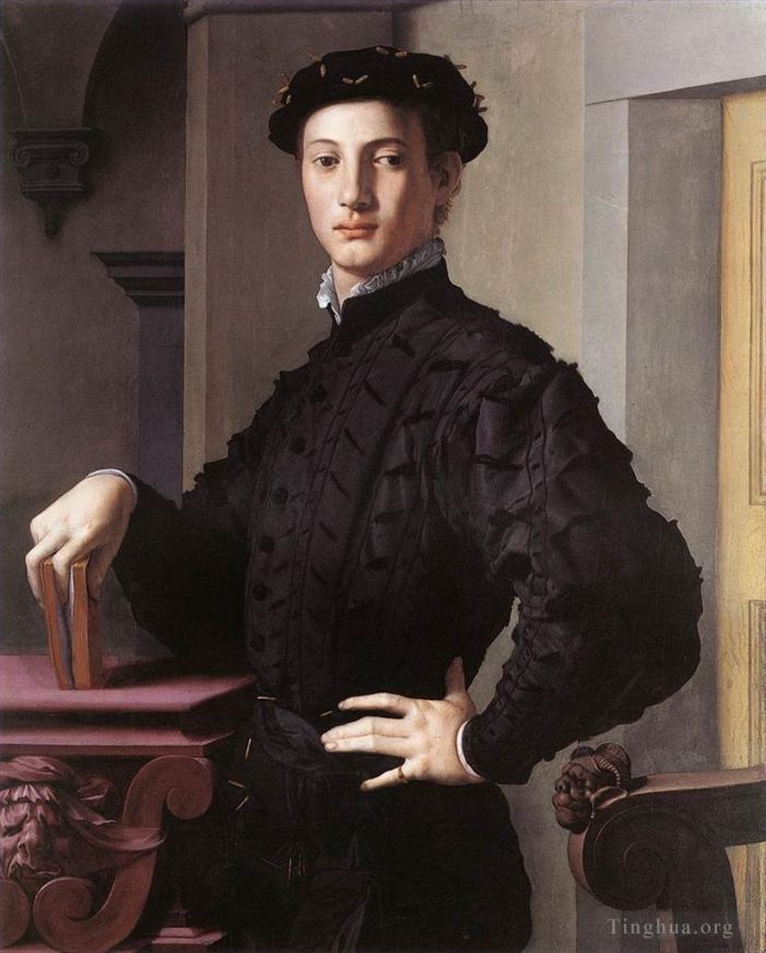 Agnolo di Cosimo Peinture à l'huile - Portrait d'un jeune homme
