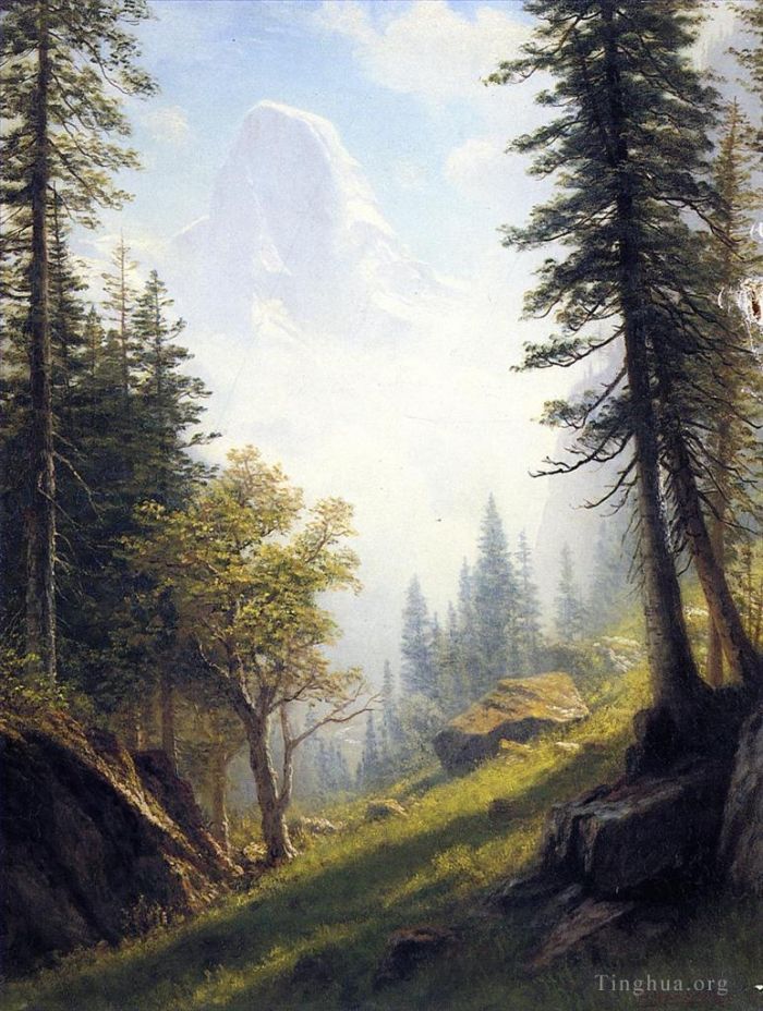 Albert Bierstadt Peinture à l'huile - Parmi les Alpes bernoises