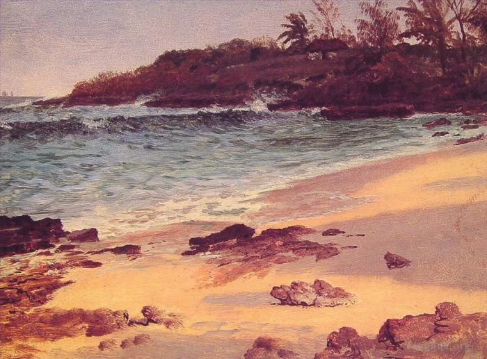 Albert Bierstadt Peinture à l'huile - Crique de Bahama