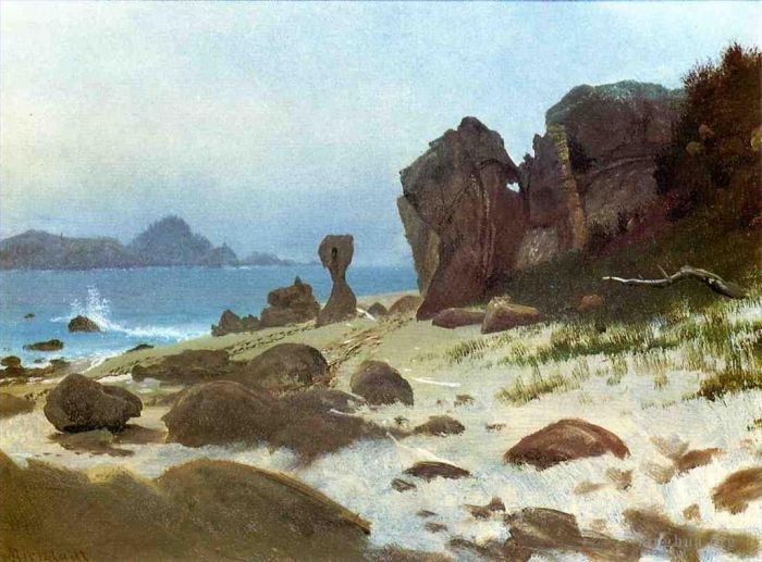 Albert Bierstadt Peinture à l'huile - Baie de Monterey