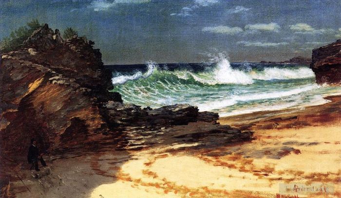Albert Bierstadt Peinture à l'huile - Plage de Nassau