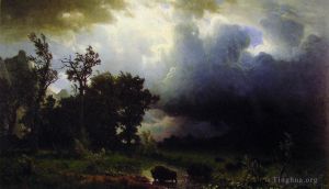 Albert Bierstadt œuvres - Sentier des buffles