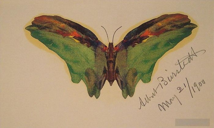 Albert Bierstadt Peinture à l'huile - Luminisme papillon
