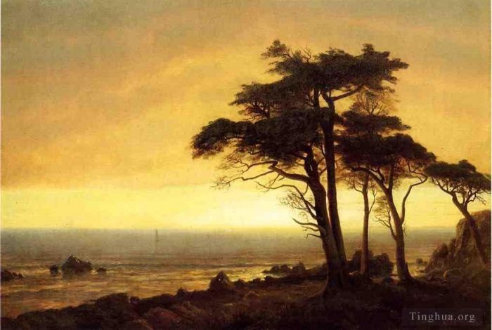 Albert Bierstadt Peinture à l'huile - Côte californienne
