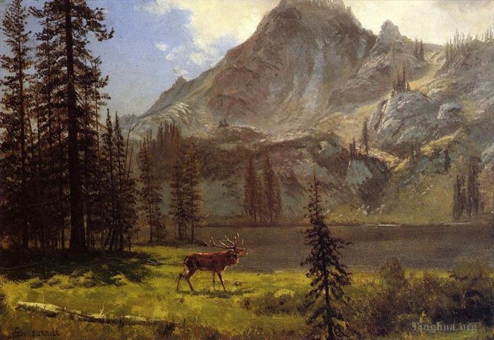 Albert Bierstadt Peinture à l'huile - Appel de la nature