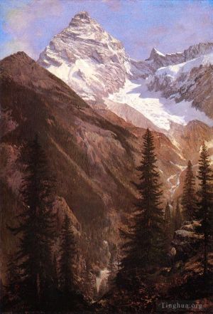 Albert Bierstadt œuvres - Glacier Asulkan des Rocheuses canadiennes