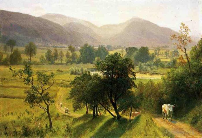 Albert Bierstadt Peinture à l'huile - Vallée de Conway, New Hampshire