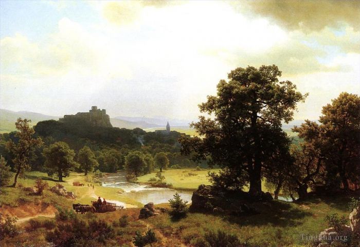 Albert Bierstadt Peinture à l'huile - Jours commençant