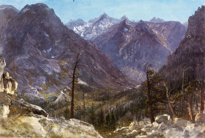 Albert Bierstadt Peinture à l'huile - Estes Park Colorado