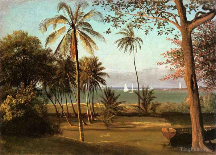 Albert Bierstadt Peinture à l'huile - Scène de Floride